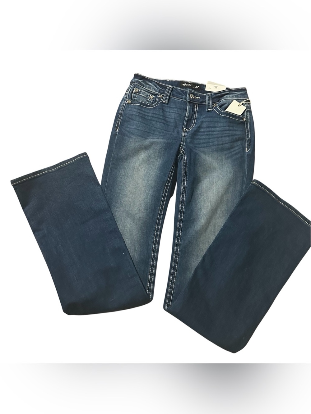 Miss Me Los Angeles Mid Rise Boot Dark Wash Women's Jeans 27 X 34 - Picture 4 of 8